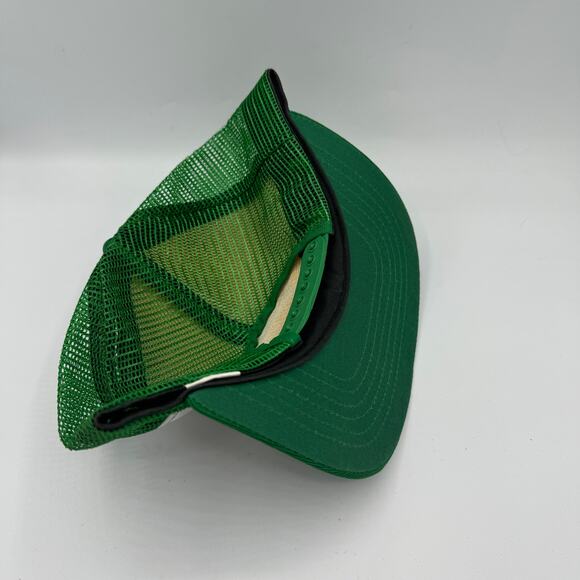 Vintage Rozen Construction Hat Green Trucker Snapback 80s 90s Mesh - Picture 3 of 5